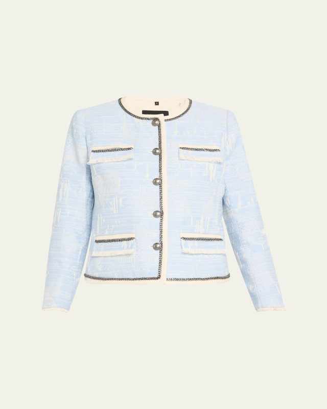Lark Fringed Chain-Trim Jacket
